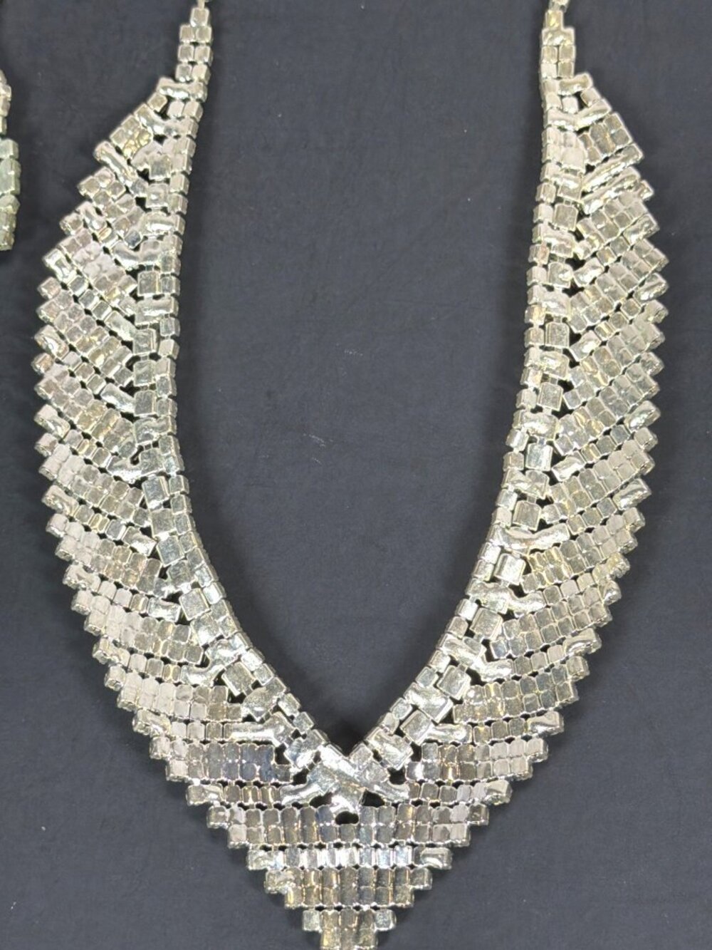 Clear Rhinestone Bridal Wedding Jewelry Set Statement Necklace Drop Earrings Lot - Picture 13 of 16